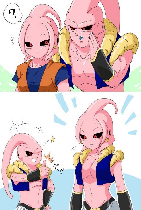 Majin Be Proud. .. or...she could go with the kid buu outfit